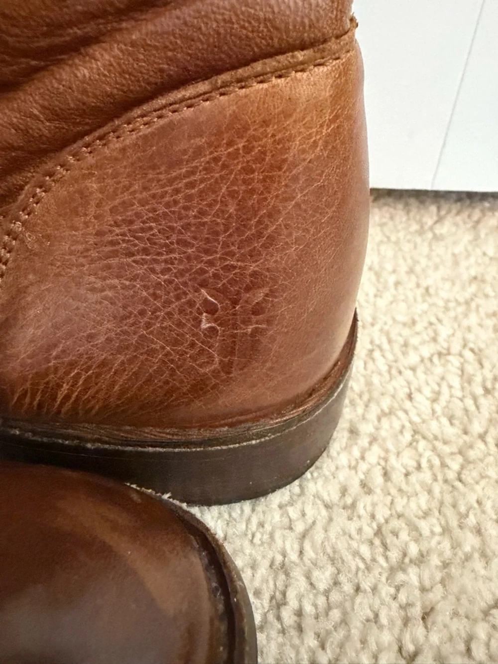 Frye Shirley 77739‎ Cognac Leather Over the Knee Riding Boots Women's Size 7.5 B